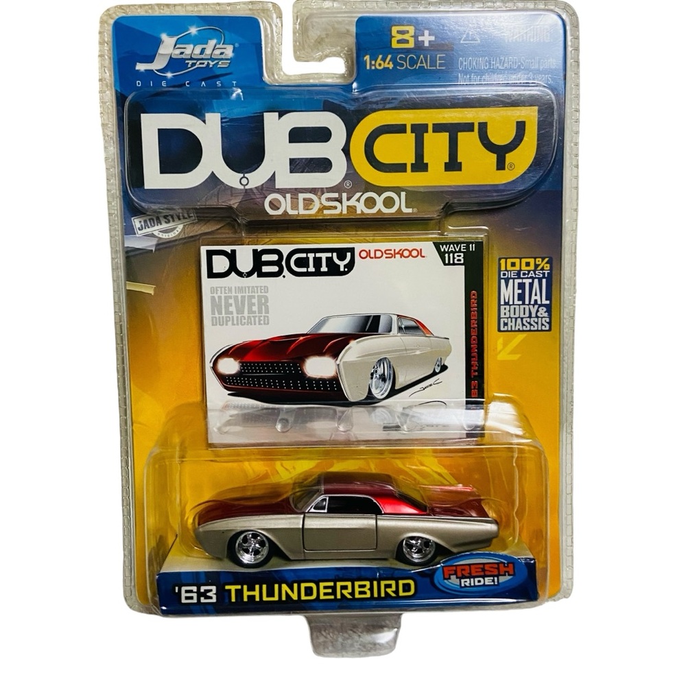 Jada Dub City Old Skool 63 Thunderbird 1:64 Silver